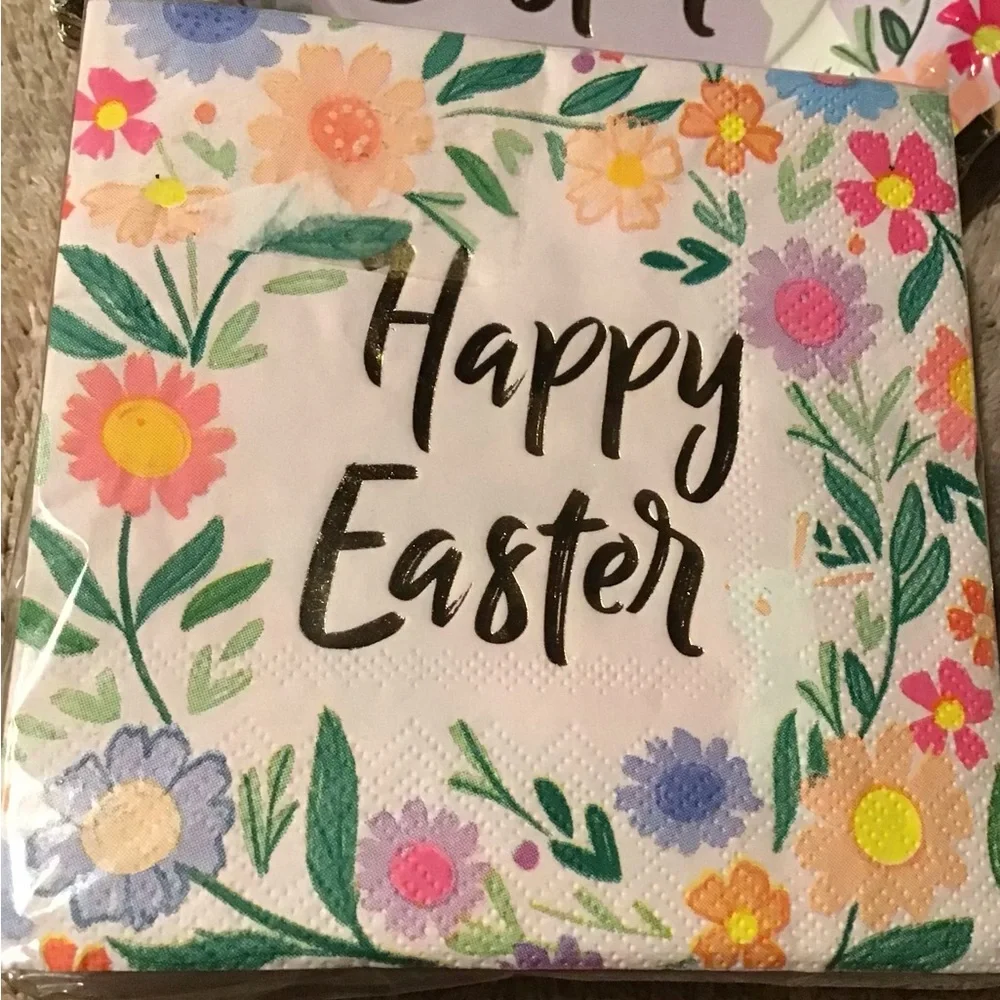 Easter Plates and Napkins Lot